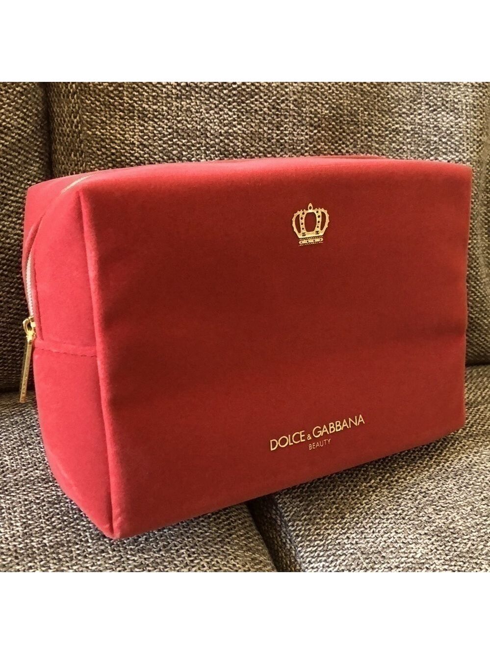 Dolce&Gabbana Beauty Velvet Pouch Makeup Bag Gift Authentic